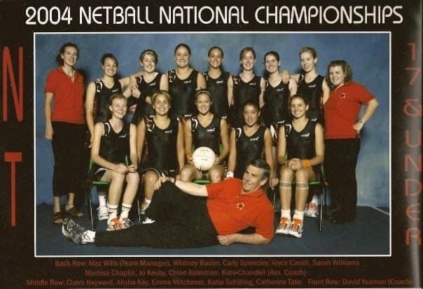 Netball NT State Team 2004 - 17U Team Photo with Names