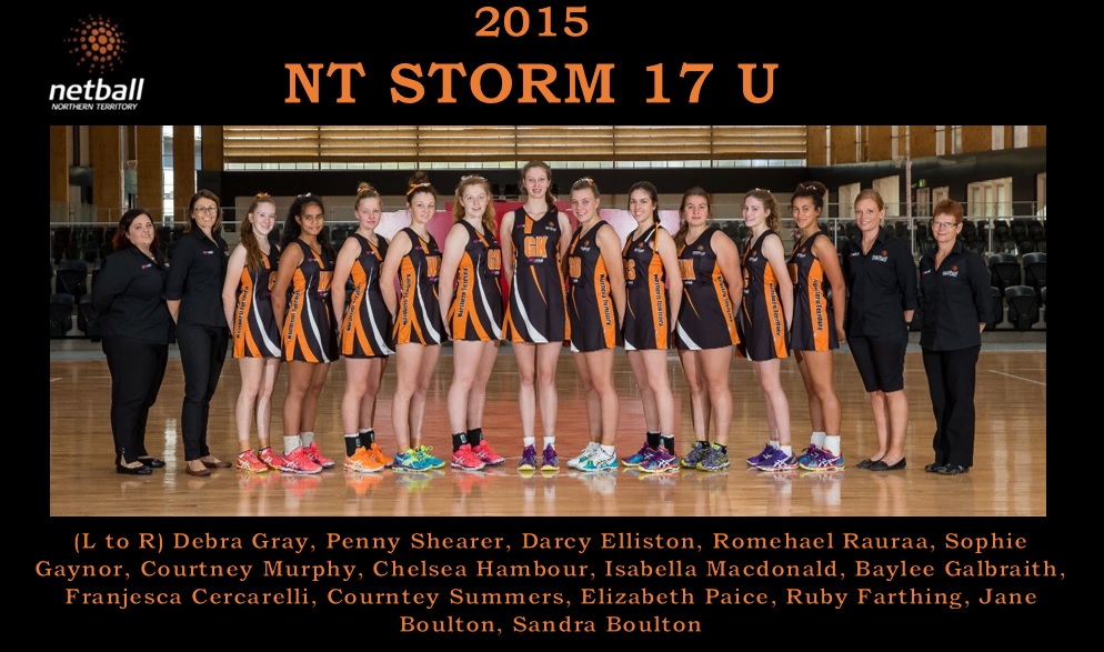 Netball NT State Team 2015 - 17U Team Photo with Names
