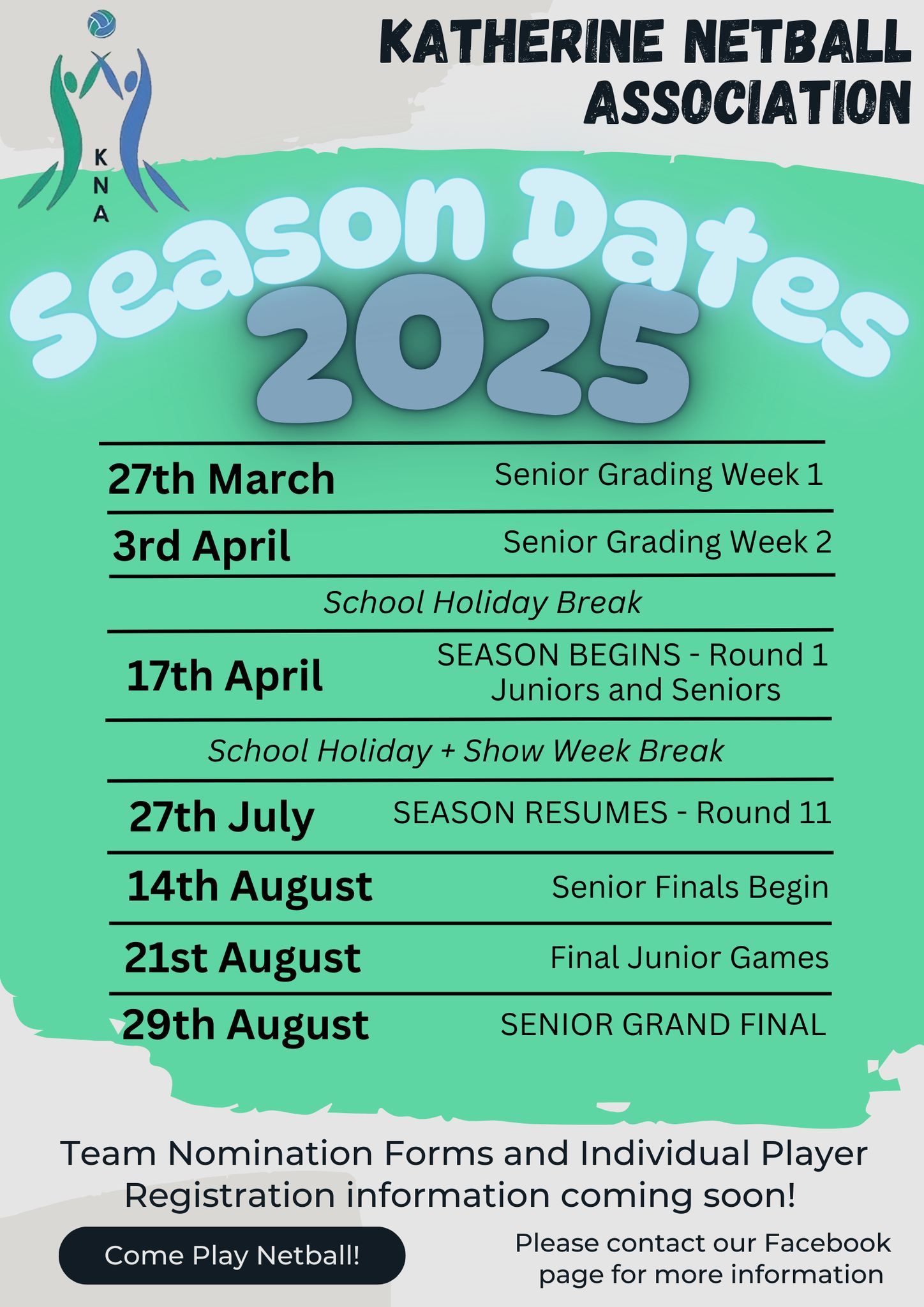 KNA Season Dates